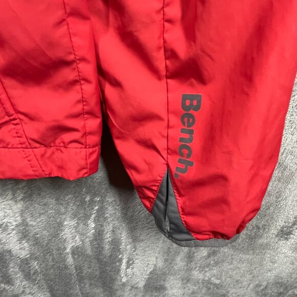 Bench Windbreaker Jacket Womens XL Red Lightweight Hooded Packable Performance - Picture 6 of 14